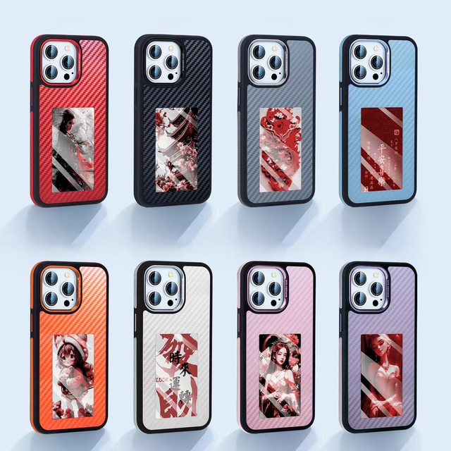 Waterproof Nfc Diy Smart Phone case E Ink Screen Display Mobile Tpu Phone Cases Cover for iphone 11 12 13 14 15 16 Pro Max