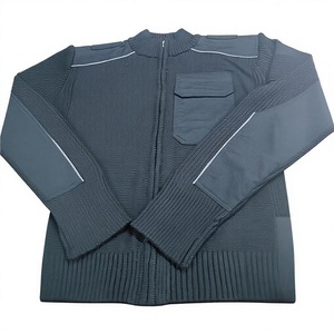 DSF67 Men winter Wool warm Knitted woven <b>Navy</b> Blue Sweater Uniforms - Product Image 3
