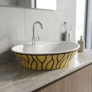 Lavabo en porcelaine de luxe en marbre blanc mat avec comptoir pour les projets de salle de bain d'hôtel - Product Image 6