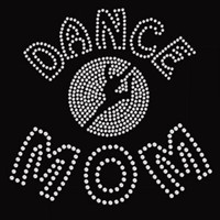 Dance Mom Rhinestone Transfer Sparkling Diamond Design Hot Fix Iron-on Bling Template Motif pour T-Shirts