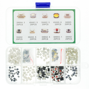 Kit de 250 Interruptores Táctiles de 10 Tipos, Paquete SMD, Marca 10Value, Microinterruptores para Control Remoto de Automóvil F282 - Product Image 1