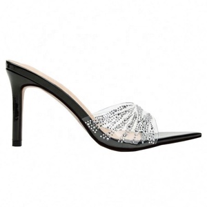 <span class=keywords><strong>Chanclas</strong></span> de tacón fino puntiagudas transparentes con taladro del Rin - Product Image 6