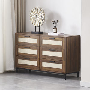 कस्टम विंटेज रतन बुना हुआ घर डाइनिंग साइड कैबिनेट लिविंग रूम सजावट फर्नीचर - Product Image 2