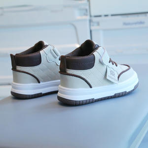 Chaussures de sport printemps-automne pour enfants, baskets pour garçons, chaussures blanches écologiques respirantes et chaudes à semelle souple pour bébés, légères et décontractées - Product Image 5