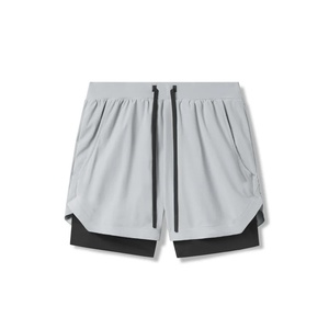 Shorts de sport décontractés pour hommes avec logo OEM, taille élastique, poches changeantes de couleur, 100 % polyester, style vintage, pour l'été et le streetwear - Product Image 3