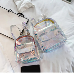 Thời Trang PVC Nhiệm Vụ Nặng Nề Rõ Ràng Ba Lô Không Thấm Nước <span class=keywords><strong>Mini</strong></span> Túi Trong Suốt Với Logo Đầy Màu Sắc Cho Phụ Nữ Của Sử Dụng Hàng Ngày - Product Image 6