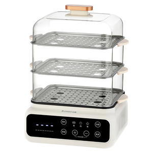 Vaporera Eléctrica Chigo de Tres Niveles, 310x260x402mm, Tapa de Vidrio Templado, Multifuncional e Inteligente para el Hogar - Product Image 1