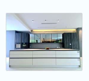 Muebles de Cocina Modernos con Base de Tablero de Melamina, Isla de Cocina Lacada, Gabinete de Almacenamiento de Tablero de Partículas de Madera - Product Image 4