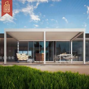 Pergola Moderna Personalizzata da Esterno a Parete con Telaio Verniciato a Polvere e <span class=keywords><strong>Legno</strong></span> Trattato a Pressione per Giardino, Patio e Balcone - Product Image 1