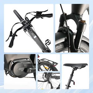 Vélo électrique de ville 27,5'' 250W, moteur central, 36V 18Ah, 9 vitesses - Product Image 4