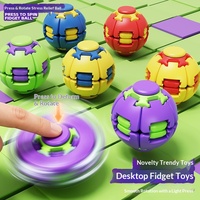 Toupie lumineuse 3D imprimée en plastique, jouet de bureau coloré pour jeunes, anti-stress, cadeau éducatif, objet de décoration