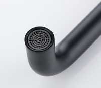 Robinet de lavabo moderne en laiton et noir - Mitigeur monocommande pour salle de bain