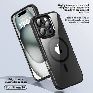 Nueva llegada de lujo magnético TPU PC funda para teléfono móvil brillante transparente funda protectora para teléfono móvil para <span class=keywords><strong>iPhone</strong></span> 16 <span class=keywords><strong>Pro</strong></span> <span class=keywords><strong>Max</strong></span> - Product Image 2