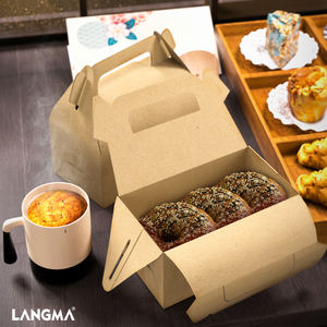 กล่องคราฟท์เป็นมิตรต่อสิ่งแวดล้อมสำหรับไก่<span class=keywords><strong>ทอด</strong></span>พิมพ์โลโก้ได้ตามต้องการเคลือบแบบมีฝาปิดออกแบบบรรจุภัณฑ์สำหรับอาหาร - Product Image 5