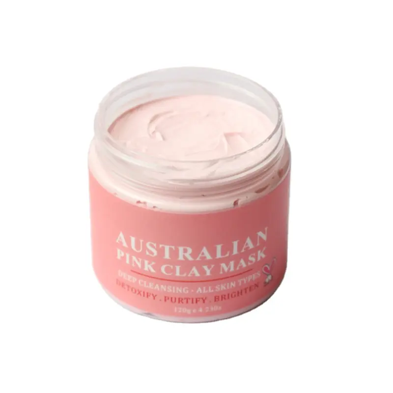 Лидер продаж, Собственная Марка, индивидуальная Очищающая отбеливающая натуральная Очищающая австралийская каолиновая розовая глиняная маска для лица