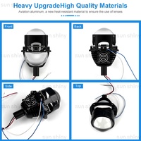 Phare de projecteur bi-LED Sunshiny SC7 6500K 2,5 pouces 13000LM 100W Kit de rétrofit Plug & Play pour voitures et camions