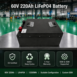 13.2kW Smart 60V LiFePO4 Baterai Lithium Iron Phosphate untuk Golf Cart Forklift Deep Cycle Grade A Smart BMS Bluetooth - Product Image 1