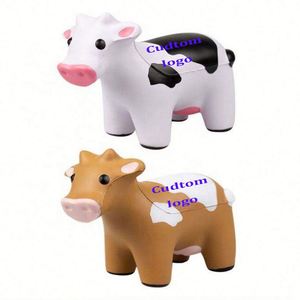 Pelota Antiestrés de PU con Forma Personalizada y Logotipo Impreso, de Alta Calidad, con Diseño de Vaca Lechera, Juguete Promocional para Aliviar el Estrés - Product Image 1