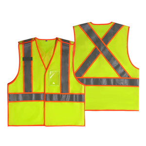 Hot bán ANSI Class <span class=keywords><strong>2</strong></span> Canada phong cách 5-điểm ly khai an toàn vest với móc và vòng lặp Hi VIS phản quang vest - Product Image 2