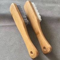 Cepillo de Limpieza con Cerdas de PBT Duraderas y Mango de Bambú Natural, Diseño Ergonómico, No Raya, para Cocina y Baño