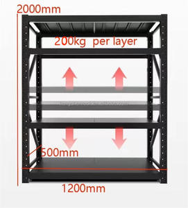   Étagères de stockage pour entrepôt industriel, installation facile, réglables, revêtement époxy, antirouille, pour la maison, le garage, la logistique, l'expédition - Product Image 5
