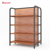 Étagère en acier de haute qualité, étagère en bois, présentoir de cosmétiques de boutique, gondole, étagère de supermarché