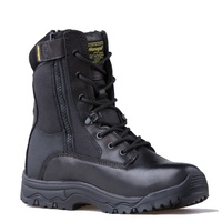 Bottes de combat tactique noires en nylon 1200D en cuir pleine fleur personnalisé OEM ODM d'usine vente en gros