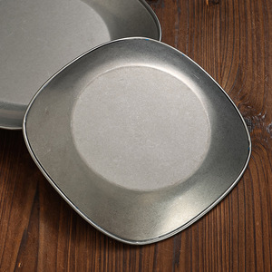 Stainless Steel Plate Square 4444 JIS Standard Hotel Food Coffee Use - Product Image 1