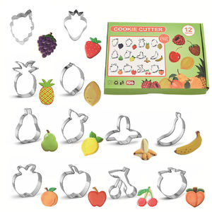 Juego De Moldes De Acero Inoxidable, 12 Uds., Para Galletas, Frutas y Verduras, Herramientas De <span class=keywords><strong>Reposteria</strong></span>, Decoración De Pasteles, Herramientas Para Hornear - Product Image 1