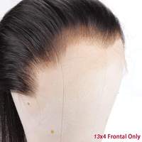Toupet pré-épilé 100% cheveux humains, frontal en dentelle HD transparente uniquement, 13X4 13X6, fermeture frontale en dentelle HD.