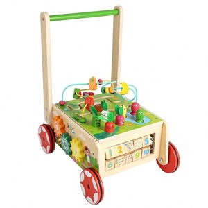 Cubo de Actividades de Madera 9 en 1 <span class=keywords><strong>para</strong></span> Niños de 1 Año en Adelante, <span class=keywords><strong>Carrito</strong></span> de Empuje <span class=keywords><strong>con</strong></span> Bloques, Andador de Madera <span class=keywords><strong>para</strong></span> Bebés <span class=keywords><strong>con</strong></span> Laberinto de Cuentas - Product Image 6