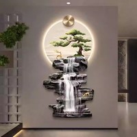 Nouvelle Tendance Art Déco : Peinture Murale Écologique de Luxe, Paysage en Cristal, Montagne et Arbre Décoratif pour Chambre et Couloir