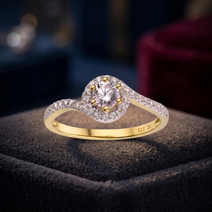 Bague de Fiançailles et de Mariage en Argent Sterling 925 Plaqué Platine avec Micro-Pavé de Zircons pour Femme, Tendance, Fête, Fait Main, Produit en Gros - Product Image 3