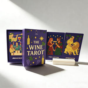 Impresión profesional OEM de las cartas del <span class=keywords><strong>Tarot</strong></span> del Vino, baraja de <span class=keywords><strong>tarot</strong></span> de papel artístico de alta gama, fabricante de barajas de <span class=keywords><strong>tarot</strong></span> personalizadas al por mayor - Product Image 1