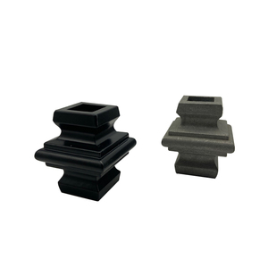 Celia 12,7mm (1/2 "), collares de balaustres cuadrados de aluminio negro, acabado de capa de polvo, modelado 3D para esgrima, puertas de enrejado decorativas - Product Image 5