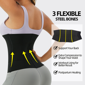 Faja Reductora de Cintura para <span class=keywords><strong>Mujer</strong></span> con Dos Cinturones, Corsé Moldeador para Entrenamiento, Cincher, Moldeador de Figura de Reloj de Arena - Product Image 4