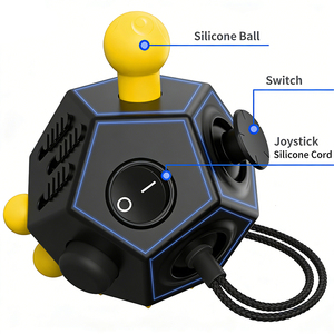 Cubo de Juguete Antiestrés de 12 Caras, Venta al Por Mayor en China, Juguete de Escritorio Multifuncional para Aliviar el Estrés, para Autismo, TDAH y Adultos, ODM - Product Image 5