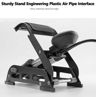 Pompe à vélo à pied à double tube haute pression pour moto électrique petite voiture portable avec lumière noire pour petits véhicules