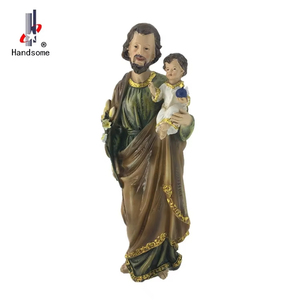 Estátua Personalizável de 10 Polegadas da Virgem Maria e São José, Pintada à Mão, Arte Religiosa de Alta Qualidade para Decoração de Casa, Resina da Mãe Abençoada - Product Image 3
