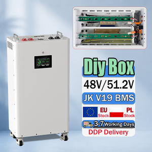 กล่องแบตเตอรี่ EU Stock Magazyn Energii DIY 48V 16S แบบตั้งพื้น JK V19 BMS Active Balancer พร้อมล้อเลื่อนสำหรับ ESS ในบ้าน - Product Image 1