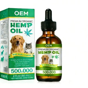 OEM ODM Aceite de Cáñamo Orgánico para Mascotas con Probióticos en Gotas para Perros y Gatos, Inmunidad, Salud Articular, Cuidado de la Piel y el Pelaje - Product Image 1