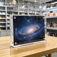 Bingkai Foto Akrilik Magnetik Tebal Transparan Dua Sisi untuk Meja Kerja Rumah Kantor Koleksi Hadiah dari Custom Source Factory