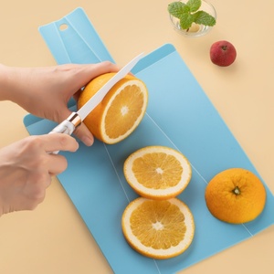 Planche à découper pliable multifonction en plastique, antidérapante, en plastique de paille, avec poignée facile à saisir - Product Image 3