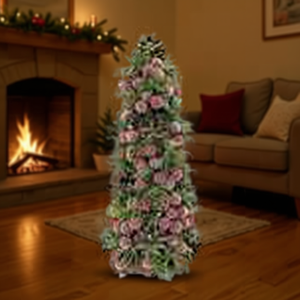 Homeera Artificial Christmas Tree H32*D14CM Pine Cone Decor Indoor Standing Bendable Branch No Light Foam Pe Plant - Product Image 2
