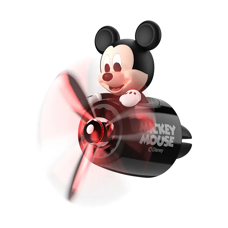 Mickey and Minnie small fan car air outlet fragrance creative cartoon pilot car air outlet perfume