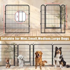 Valla para Mascotas de 6 Paneles, Corral de Metal Resistente de 31.7 Pulgadas de Alto, Corral de Ejercicio para Perros con Puerta para Interiores y Exteriores - Product Image 4