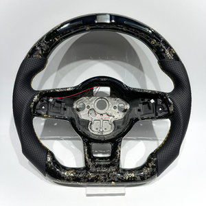 大众高尔夫 MK7 MK7.5 <span class=keywords><strong>GTI</strong></span> R 热销定制真皮 LED 碳纤维方向盘厂家直销 - Product Image 1