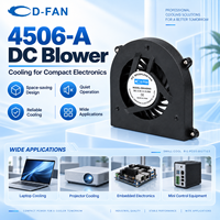 Ventilateur axial à haute pression statique 4506 12V 45mm 5V, ventilateur DC sans balais à faible bruit, souffleur centrifuge étanche IP68, ventilateur de refroidissement