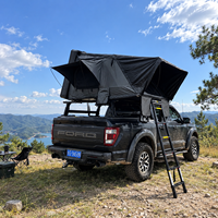 Tente de toit rigide en aluminium à ouverture latérale pour 4 personnes, toutes saisons, pour le camping sur le plateau d'un camion 4x4