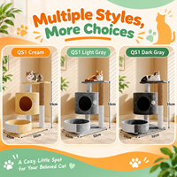 Arbre à chat durable, moderne, grand, luxueux et classique, en bois et sisal, écologique, avec griffoir, maison pour chat, nid pour chat et structure d'escalade pour chat